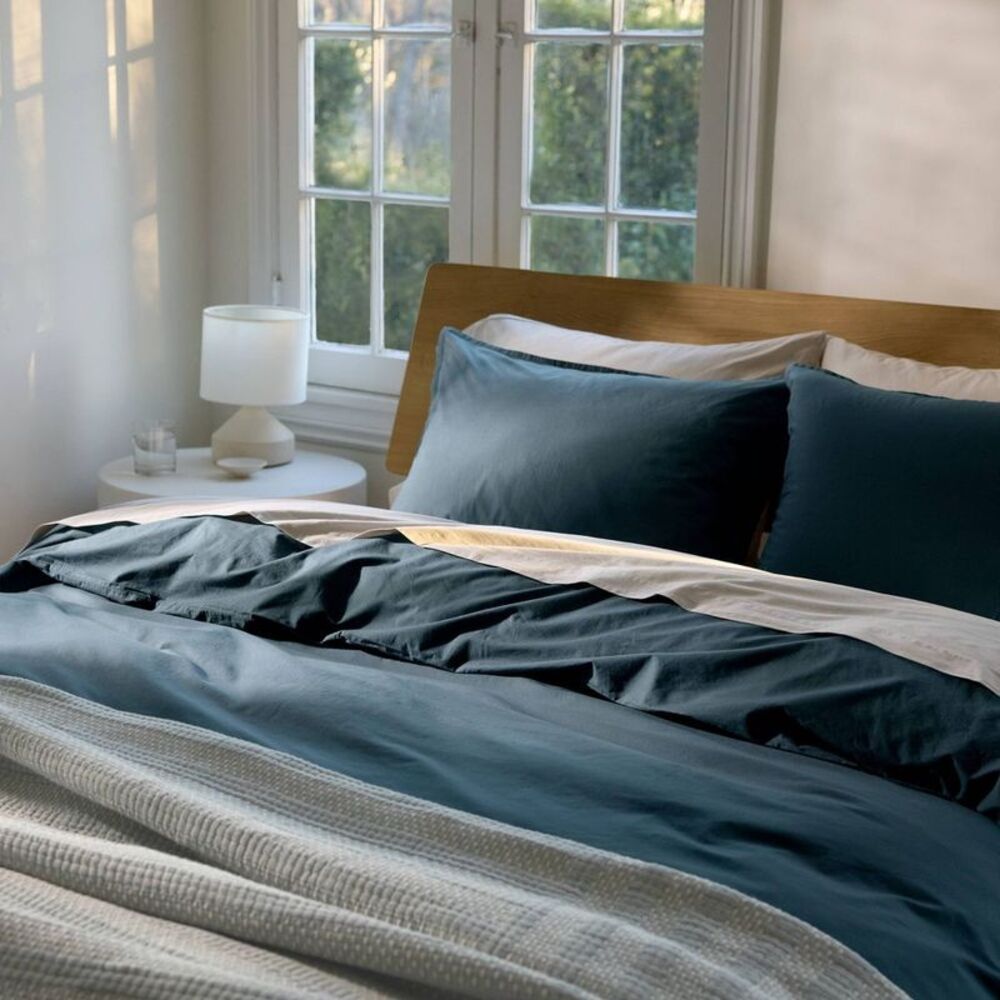 Parachute - Standard Casual Organic Cotton Sham Set Cove - Par Blue - Picture 3 of 4